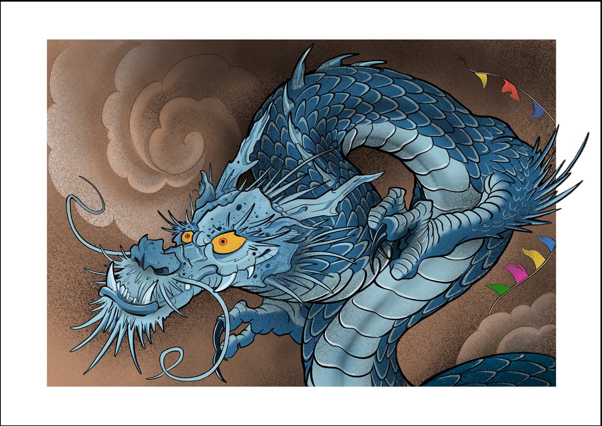 arts prints illustration dragon