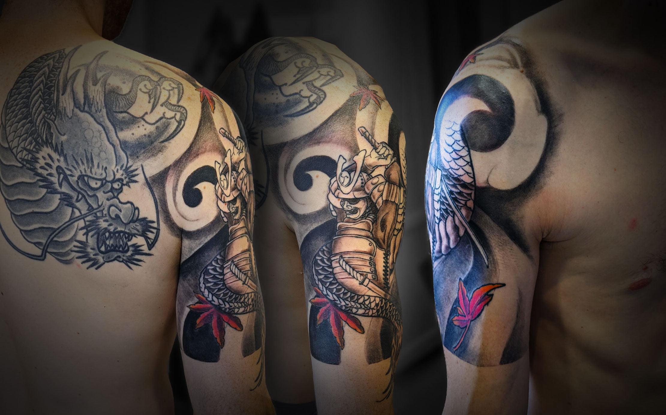 tatouage samouraï épaule