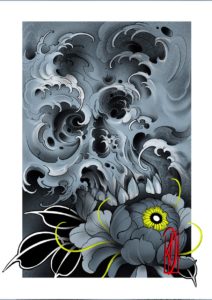 skull and fingerwaves