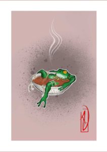arts prints illustration toad frog